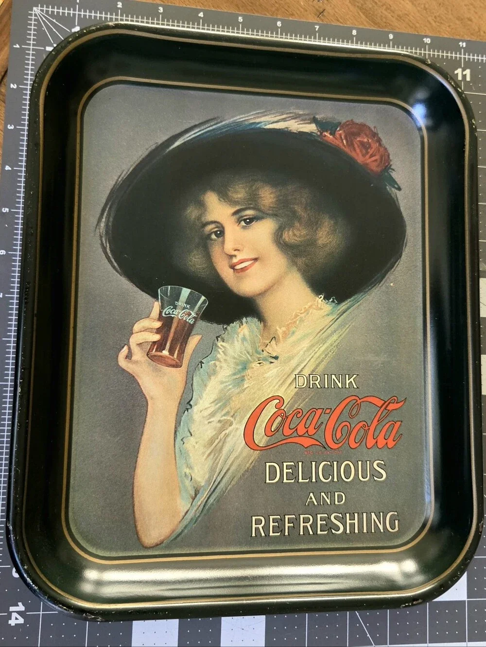 Vintage Coca-Cola Hamilton King Girl Metal Serving Tray – 1970s Repo, Retro Coke